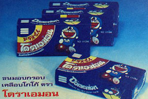 Cocoa coated crispy pastries Doraemon brand