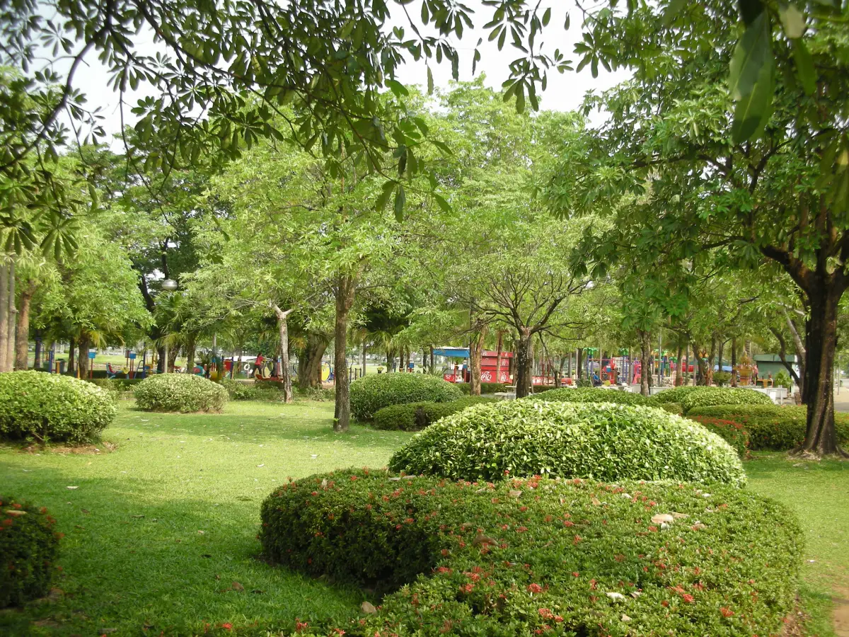 Somdet Phra Srinagarindra Park Sakon Nakhon beside Sa Phang Thong and Nong Han Lake