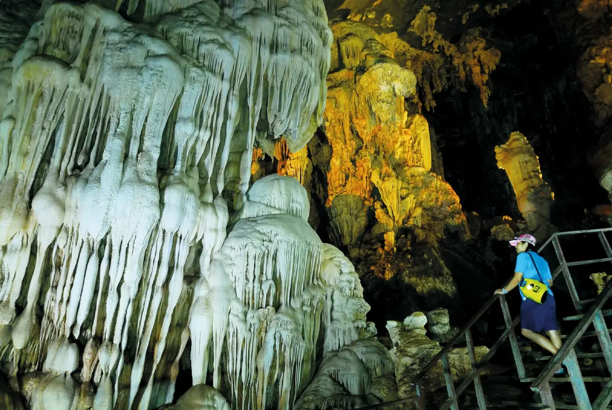 Chet Khot Cave in Satun Province, a large limestone river cave with underground waterways and beautiful stalactites and stalagmites