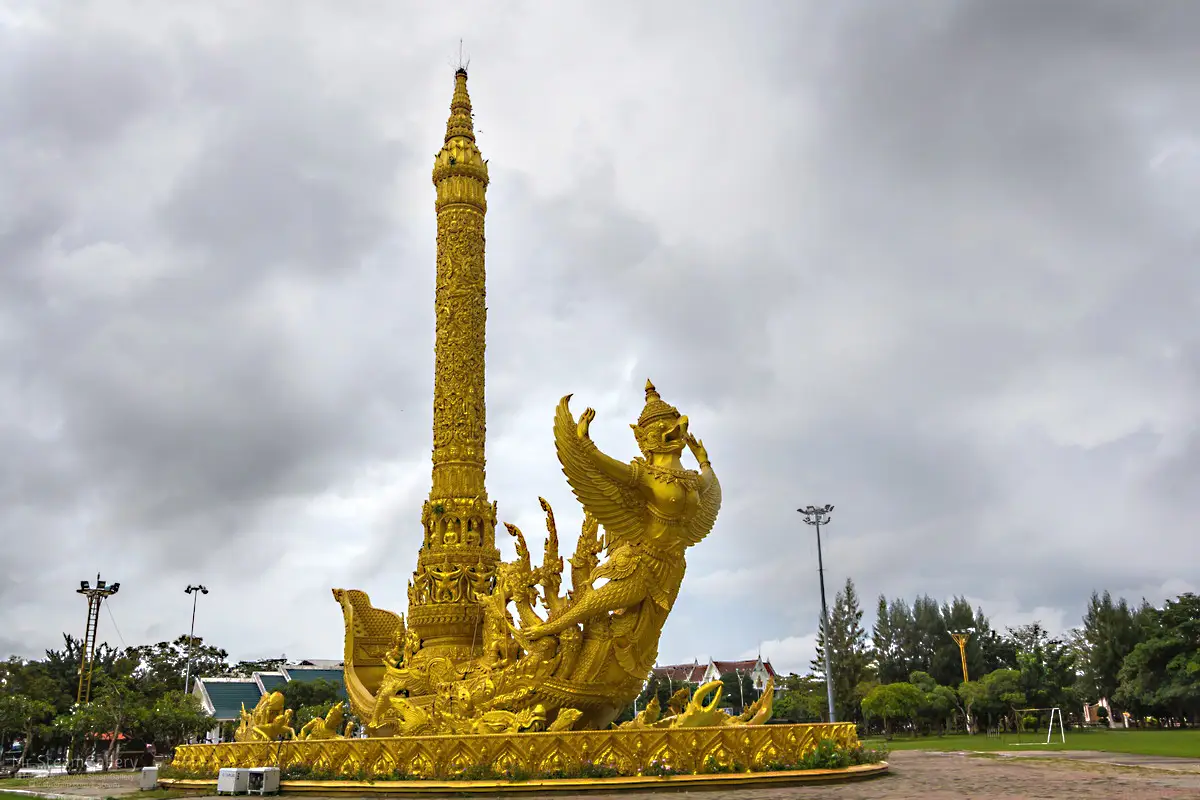 Thung Si Mueang Ubon Ratchathani city park and Candle Festival sculptures