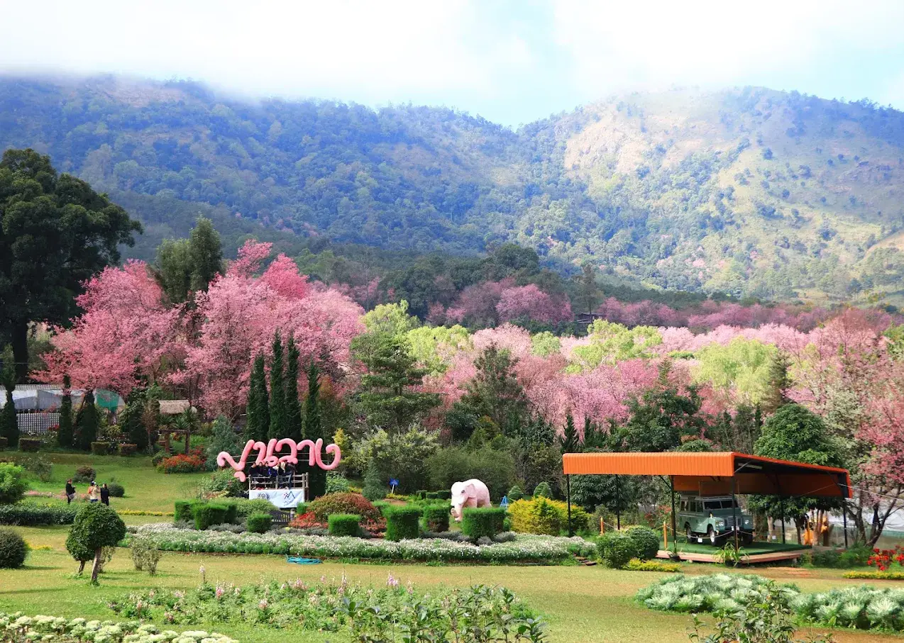 Khun Wang Royal Project Development Center, Chiang Mai, Thailand &ndash; Development work since 1985; highland vegetables and temperate fruit; crop trials and demonstrations; Pga K'nyau and Hmong villages; headwater conservation; and Doi Inthanon scenery