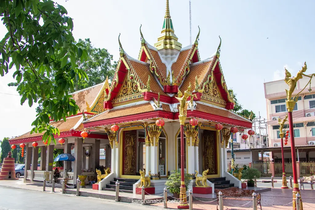 Kanchanaburi City Pillar Shrine near the historic city gate