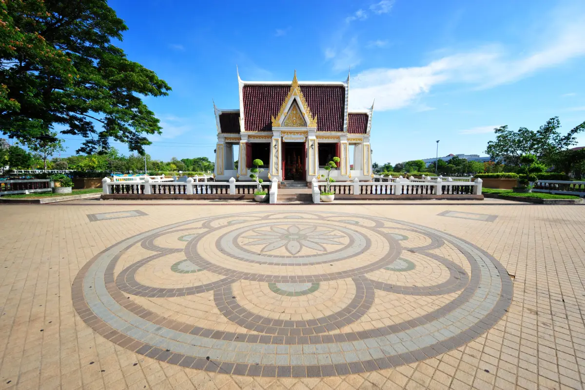 Mukdahan City Pillar Shrine near the provincial hall