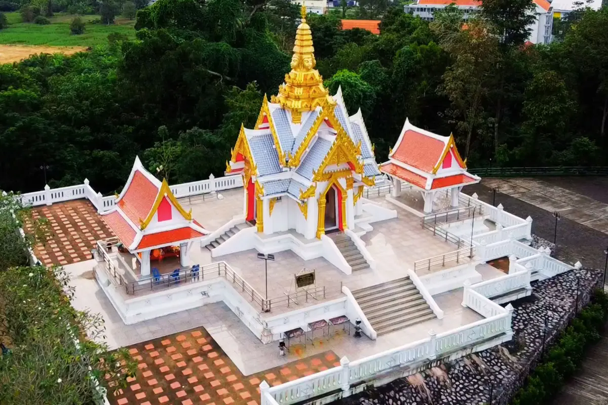 Phatthalung City Pillar Shrine on a hill near Wat Khuan Prong