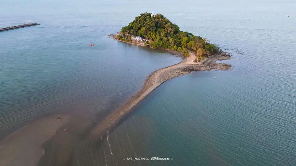Ko Matphon in Chumphon, a small rocky island with Buddhist religious significance near the Gulf of Thailand coast