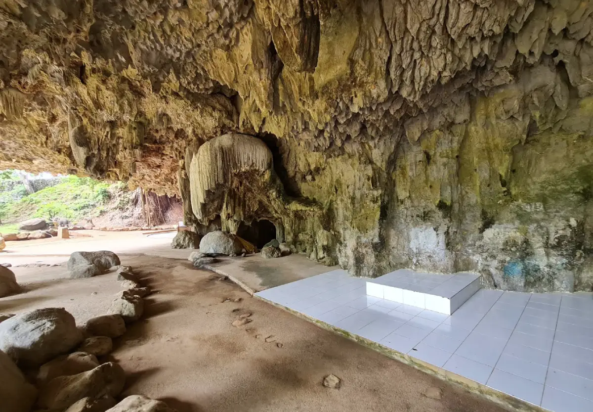 Tham Phung Chang in Phang Nga Province, an underground river cave explored by canoe, bamboo raft, and wading through water