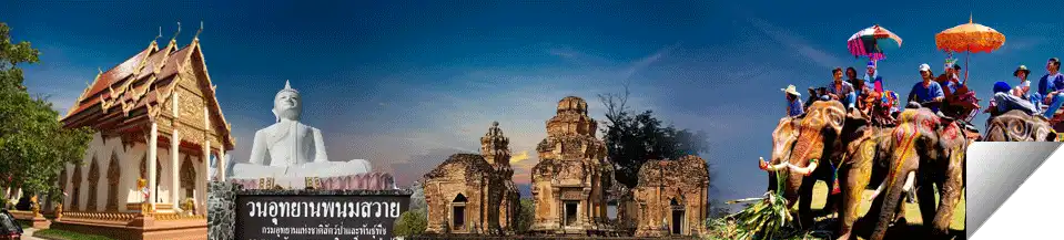 Surin : Surin the city of big elephent, beautiful silk, many castle, sweet lettuce ,smell rice so good, nice culture.