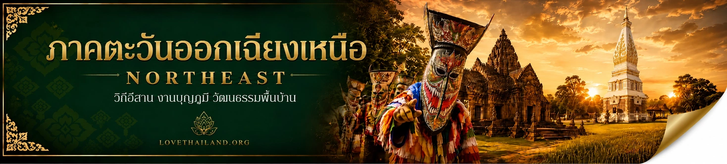 ภาคตะวันออกเฉียงเหนือ : ภาคตะวันออกเฉียงเหนือเป็นดินแดนที่ราบสูงซึ่งร่ำรวยด้วยโบราณสถานที่บ่งบอกเรื่องราวทางประวัติศาสตร์ เช่น ปราสาทหิน ผาแต้ม ฯลฯ มากมายด้วยวัฒนธรรมน่าสนใจ นอกจากนี้ยังมีแหล่งธรรมชาติอันงดงามด้วยรูปลักษณ์เฉพาะตัว เช่น กลุ่มหินเทิบ เกาะแก่งกลางลำน้ำโขง ฯลฯ