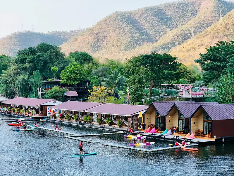 ที่พักแพริมแม่น้ำ กาญจนบุรี ที่พักแพริมแม่น้ำ กาญจนบุรี