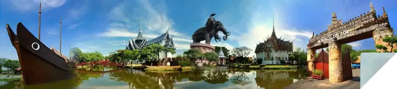 Samut Prakan Samut Prakan : Marine Battle Fortresses, Chedi in the Water, Crocodile Farm, Exquisite Ancient City, Phra Pradaeng Songkran Festival, Tasty Dried Snakeskin Gourami, Rap Bua Festival, Industrial Estate.