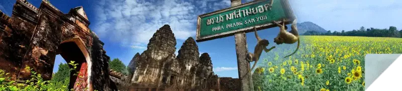 Lop Buri Lop Buri : National Treasures of King Narai’s Palace and Phra Kan Shrine, Famous Prang Sam Yot, City of Din So Phong Marl, well-known Pa Sak Jolasid Dam and Golden Land of King Narai the Great.