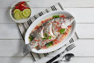Steamed Sea Bass with Lime
