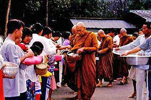 Giving Alms to Monks