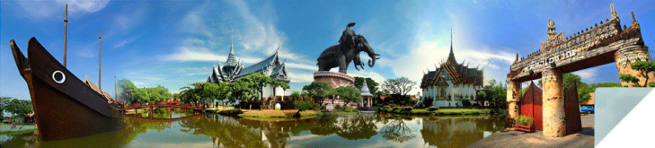 Samut Prakan : Marine Battle Fortresses, Chedi in the Water, Crocodile Farm, Exquisite Ancient City, Phra Pradaeng Songkran Festival, Tasty Dried Snakeskin Gourami, Rap Bua Festival, Industrial Estate.